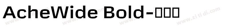 AcheWide Bold字体转换